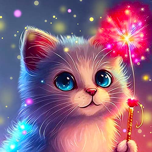 Diamond Painting Bilder Katze Full Drill DIY Handmade Resin Rhinestone Mosaic Gift for Home Decoration with Pasting Tools Kit (30 * 30cm) von Martin Kench