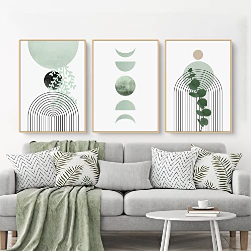Martin Kench 3-teiliges Bohemian Poster Set Aesthetic Grüne Pflanze Bilder Moderne Wandbilder, Wohnzimmer Schlafzimmer Deko, ohne Rahmen (C,40x60cm) von Martin Kench