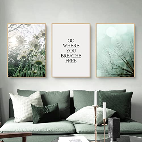 Martin Kench 3-teiliges Premium Poster Set Aesthetic See Wald Blume Bilder Moderne Wandbilder, Wohnzimmer Schlafzimmer Wanddeko Art ohne Rahmen (A,30x40cm) von Martin Kench