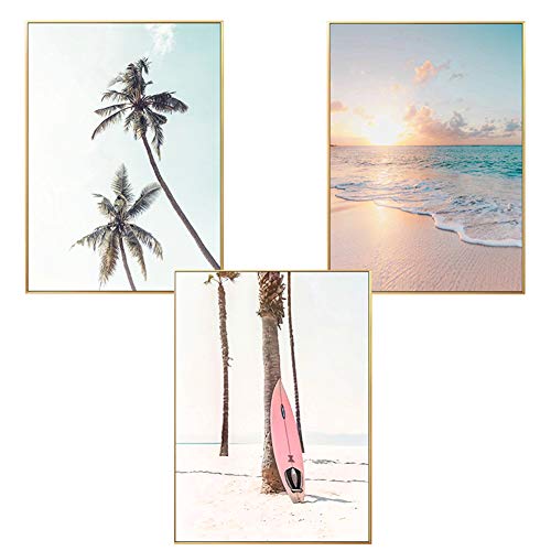 Martin Kench Design Poster 3er Set, Strand Meer Hawaii Bus, Wandbilder Kunstposter Print Bilder Posterset Poster Bilder, Ohne Rahmen (Stil D,30 x 40 cm) von Martin Kench