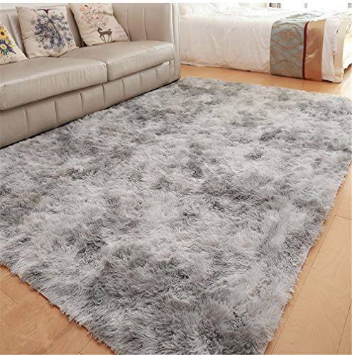 Martin Kench Shaggy Teppich fürs Wohnzimmer Läufer für Schlafzimmer, Esszimmer, Flur und Kinderzimmer Hochflor Langflor Carpet (Hellgrau,120 * 200cm) von Martin Kench