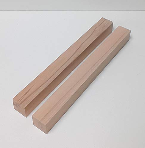 Martin Weddeling Kanthölzer Kernbuche massiv. 2 Stück, 48x48x150mm, Drechselholz, Bastellholz, Kleinmöbel, Quadratisch, Holzfarbe von Martin Weddeling