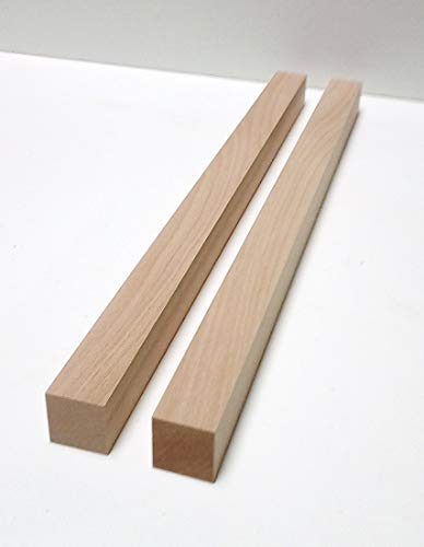 2 Stück Tischfüße Kanthölzer 29x29mm stark. Buche massiv. Kantholz Leisten drechseln bastel Holz. Sondermaße. (70cm lang.) von Martin Weddeling