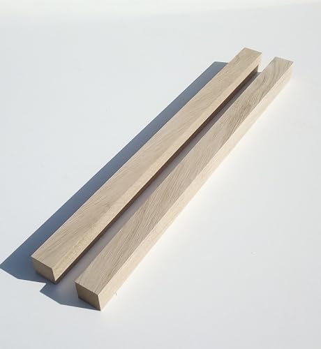 2 Stück Tischfüße Kanthölzer 3x3cm stark Eiche massiv. Kantholz Leisten drechseln bastel Holz. Sondermaße. (3x3x10cm lang) von Martin Weddeling