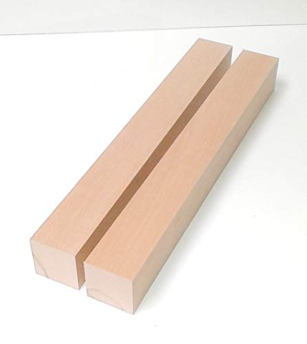 2 Tischfüße Kanthölzer Drechselholz Buche massiv. 6x6cm stark. Hobelware.100-1600mm lang. (58x58x350mm lang.) von Martin Weddeling