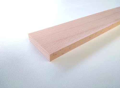 50mm breite Holzleisten Buche massiv. 8mm stark. Holzriegel, Schlagleisten, Kanthölzer. Sondermaße. (40cm lang) von Martin Weddeling