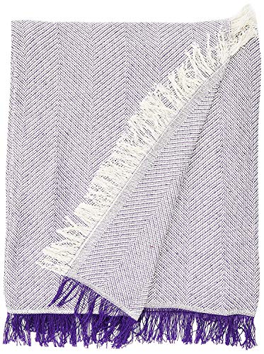 Martina Home Spiga vielseitiger Schal, 80% Baumwolle, 20% Polyester, Roh/Lila 260 Length x 230 Width cm Martina Home Spiga vielseitiger Schal, 80% Baumwolle, 20% Polyester, Roh/Lila 260 Length x 230 Width cm von Martina Home