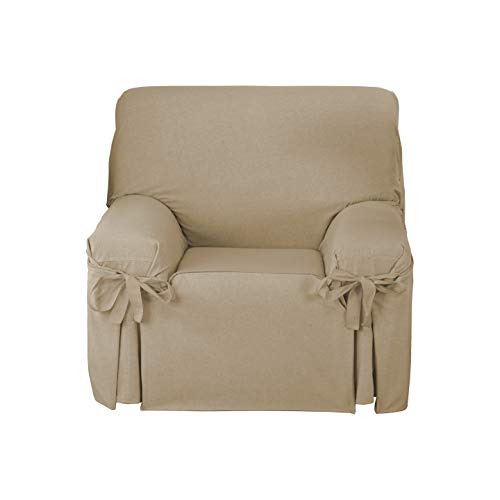 Martina Home Turia Sofabezug mit Schleifen, Baumwolle, Camel, 1 Sitzer von Martina Home