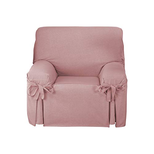 Martina Home Turia Sofabezug mit Schleifen, Pink, 1 Sitzer von Martina Home