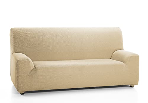 Martina Home Tunez Stretch-Sofabezug, Canvas (50 % Polyester, 45 % Baumwolle, 5 % Elasthan), Beige, 3-Sitzer (170 bis 220 cm) von Martina Home