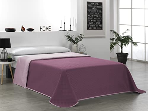 Martina Home Tagesdecke Bouti, wendbar, 100% Polyester, Aubergine Lachs, Bett 150 cm von Martina Home