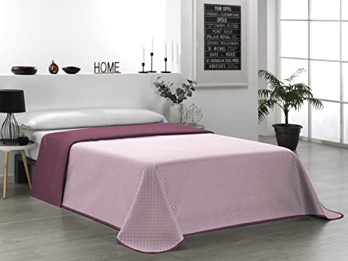 Martina Home Tagesdecke Bouti, wendbar, 100% Polyester, Aubergine Lachs, Bett 135 cm von Martina Home