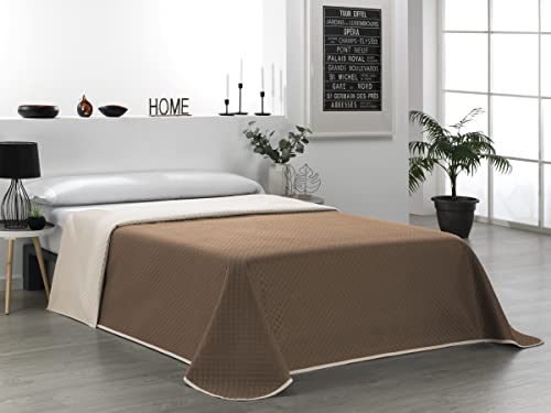 Martina Home Bouti-Tagesdecke, wendbar, Beige, Braun, 90 cm von Martina Home