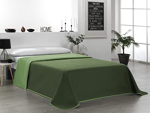 Martina Home Wendbare Tagesdecke, Mikrofaser, Olivgrün, für 90 cm Bett von Martina Home