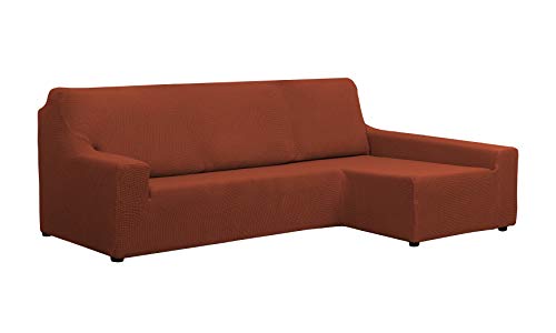 Martina Home Daytona Sofaüberwurf für Chaiselongue, sehr elastisch, vielseitig anpassbar, Baumwolle, Rostrot (Teja), Derecho (mirando de frente) von Martina Home