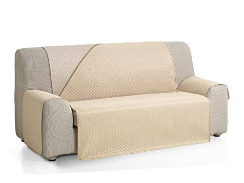 Martina Home Diamond Sofabezug, gesteppt, wendbar, Beige/Leinen, 3-Sitzer von Martina Home