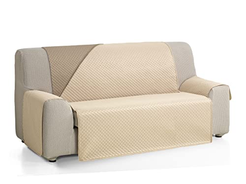 Martina Home Diamond Sofabezug, gesteppt, wendbar, Beige/Leder, 3-Sitzer von Martina Home