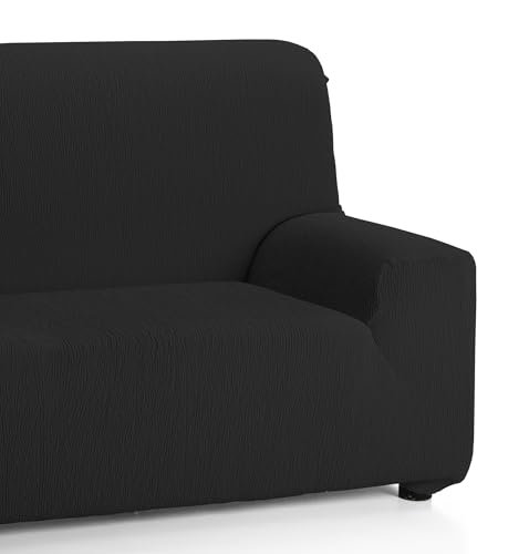 Martina Home Emilia, Elastischer Bezug für 3-Sitzer-Sofa, 170 bis 220 cm breit, Stoff, Schwarz von Martina Home