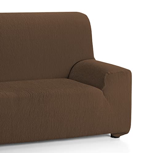 Martina Home Emilia Elastischer Sofabezug für 4-Sitzer, Braun, Breite 220 bis 260 cm von Martina Home