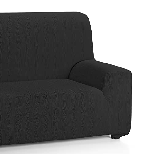 Martina Home Emilia, Elastischer Bezug für 3-Sitzer-Sofa, 170 bis 220 cm breit, Stoff, Schwarz von Martina Home