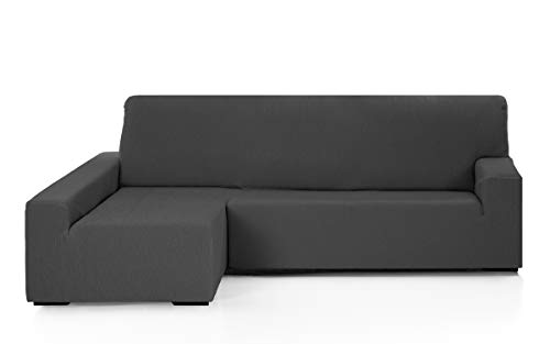 Martina Home - Emilia - Elastischer Bezug für Loungesessel - Langer linker Arm (Vorderansicht) - Anthrazit von Martina Home