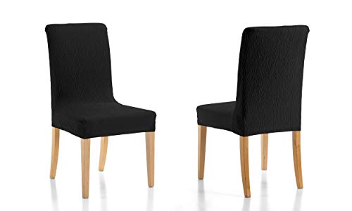 Martina Home Emilia Pack Kissenbezüge für Stuhl mit Rückenlehne, Stoff 24x30x6 cm Schwarz von Martina Home