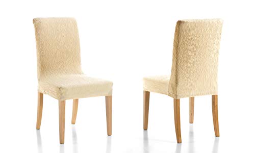 Martina Home Emilia Pack Kissenbezüge für Stuhl mit Rückenlehne, Stoff 24x30x6 cm beige von Martina Home