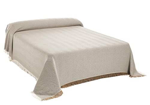 Martina Home, Espiga, Bettüberwurf, Mehrzweck/Plaid 230 x 260 cm Beige (Crudo Beige) von Martina Home