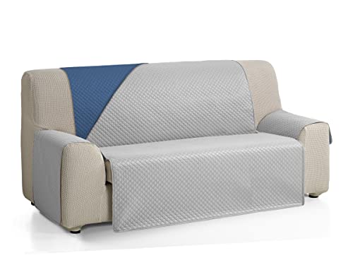 Martina Home Gepolsterter Sofabezug, wendbar, Polyester, grau/blau, 2 Sitzer XL von Martina Home