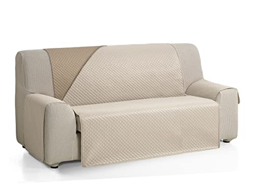 Martina Home Gepolsterter Sofabezug, wendbar, Polyester, Leinen/Leder, 2 Sitzer XL von Martina Home