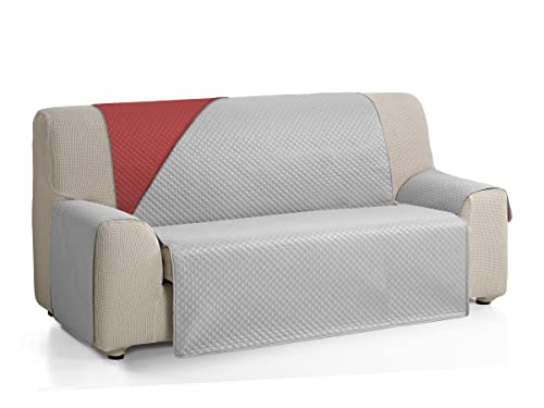 Martina Home Gepolsterter Sofabezug, wendbar, Polyester, Grau/Rot, 4 Sitzer XL von Martina Home