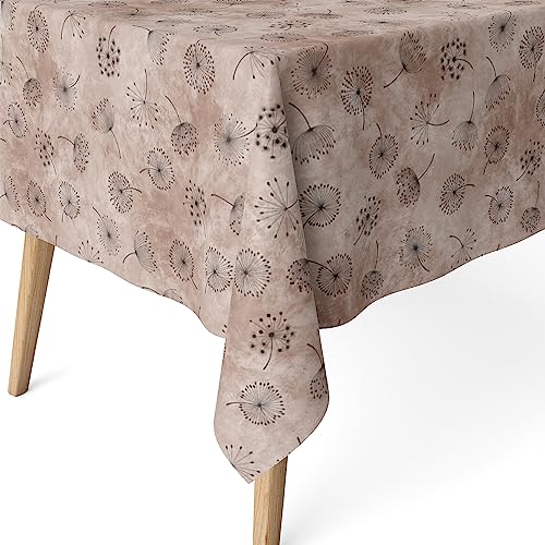 Martina Home Harzbeschichtete Tischdecke Löwenzahn, 200 x 140 cm, Braun von Martina Home