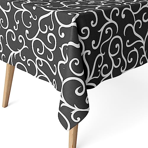 Martina Home Harzbeschichtete Tischdecke Loiret, 100 x 140 cm, Schwarz von Martina Home