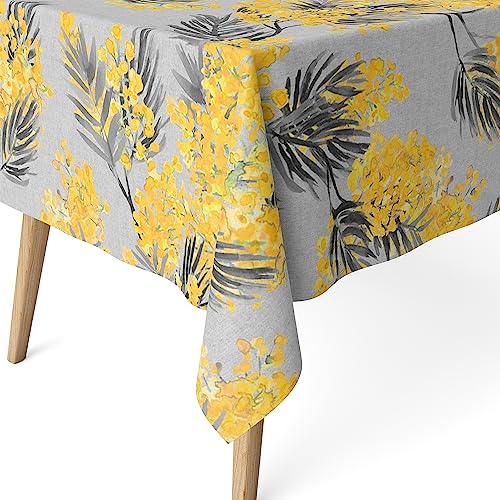 Martina Home Harzbeschichtete Tischdecke Mimosa, 200 x 140 cm, Grau von Martina Home