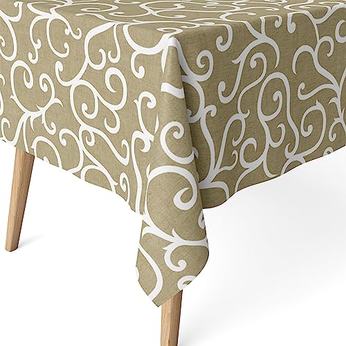 Martina Home Harzbeschichtete Tischdecke Loiret, 250 x 140 cm, Senffarben von Martina Home