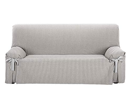 Martina Home Milan Sofabezug mit Schleifen 2 Plätze 2 Plätze grau von Martina Home