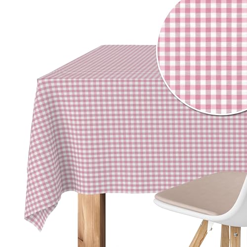 Martina Home Tischdecke mit Teflonbeschichtung Petit Vichy, 140 x 140 cm, Pink von Martina Home
