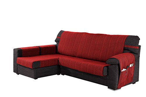 Martina Home Ribera Covers Chaiselongue, linker Arm 32x240x8 cm rot von Martina Home