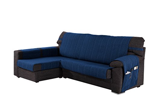 Martina Home Ribera Chaiselongue, Arm Links, Stoff, Blau, 280 cm von Martina Home