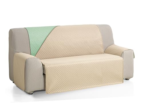 Martina Home Sofaüberwurf Diamond 2-Sitzer, XL, Beige/Aquamarin von Martina Home