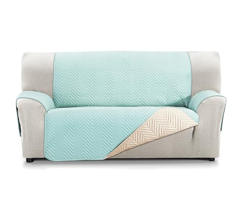 Martina Home Sofaüberwurf Milano, 2-Sitzer, Aquamarin/Beige von Martina Home