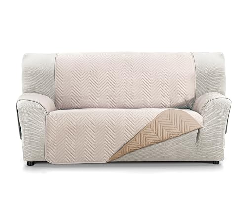 Martina Home Sofaüberwurf Milano, 3-Sitzer, XL, Leinen/Leder von Martina Home