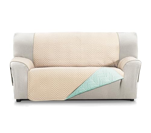 Martina Home Sofaüberwurf Milano, 4-Sitzer, Aquamarin/Beige von Martina Home