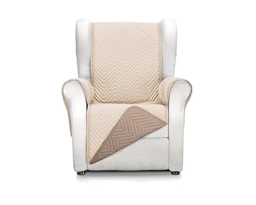 Martina Home Sofaüberwurf Milano 1-Sitzer Beige/Leder von Martina Home