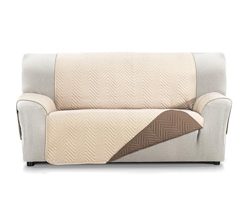 Martina Home Sofaüberwurf Milano 2-Sitzer, Beige/Braun von Martina Home