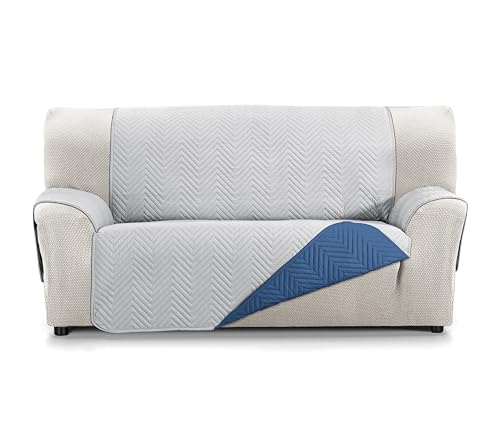 Martina Home Sofaüberwurf Milano 2-Sitzer, XL, Grau/Blau von Martina Home