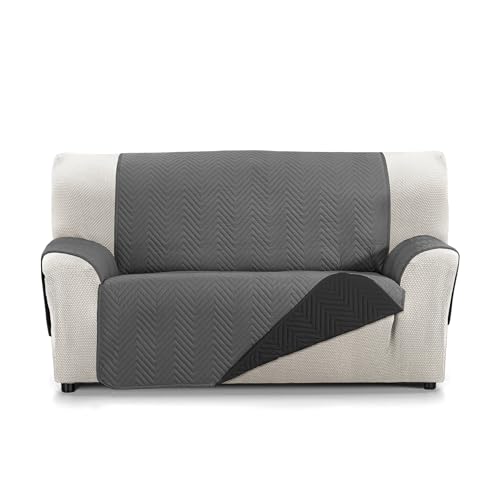 Martina Home Sofaüberwurf Milano 2-Sitzer, anthrazit/schwarz von Martina Home