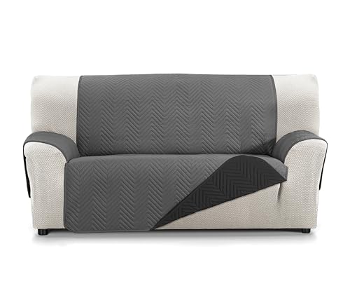 Martina Home Sofaüberwurf Milano 2-Sitzer XL Anthrazit/Schwarz von Martina Home