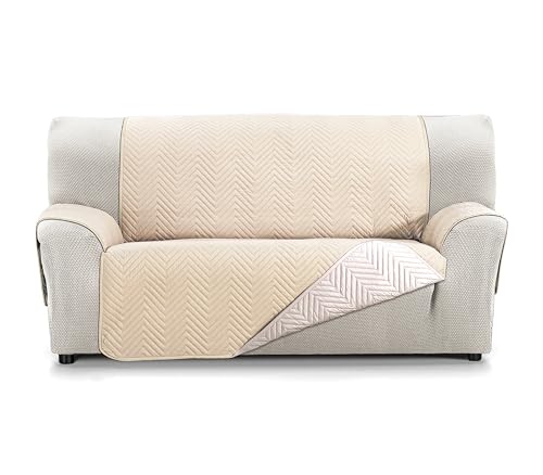 Martina Home Sofaüberwurf Milano 3-Sitzer, Beige/Leinen von Martina Home