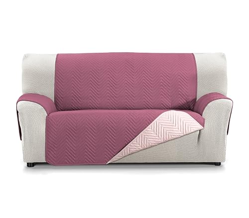 Martina Home Sofaüberwurf Milano 3-Sitzer XL Aubergine/Lachs von Martina Home